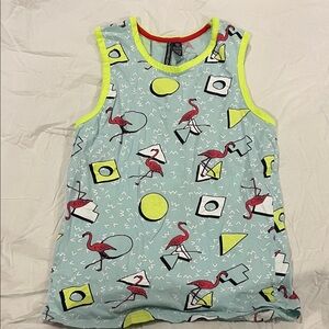 Kids Flamingo Print Sleeveless Top